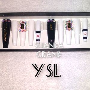 Extra Long Lux Press-On Nail Set (Coffin Shape)